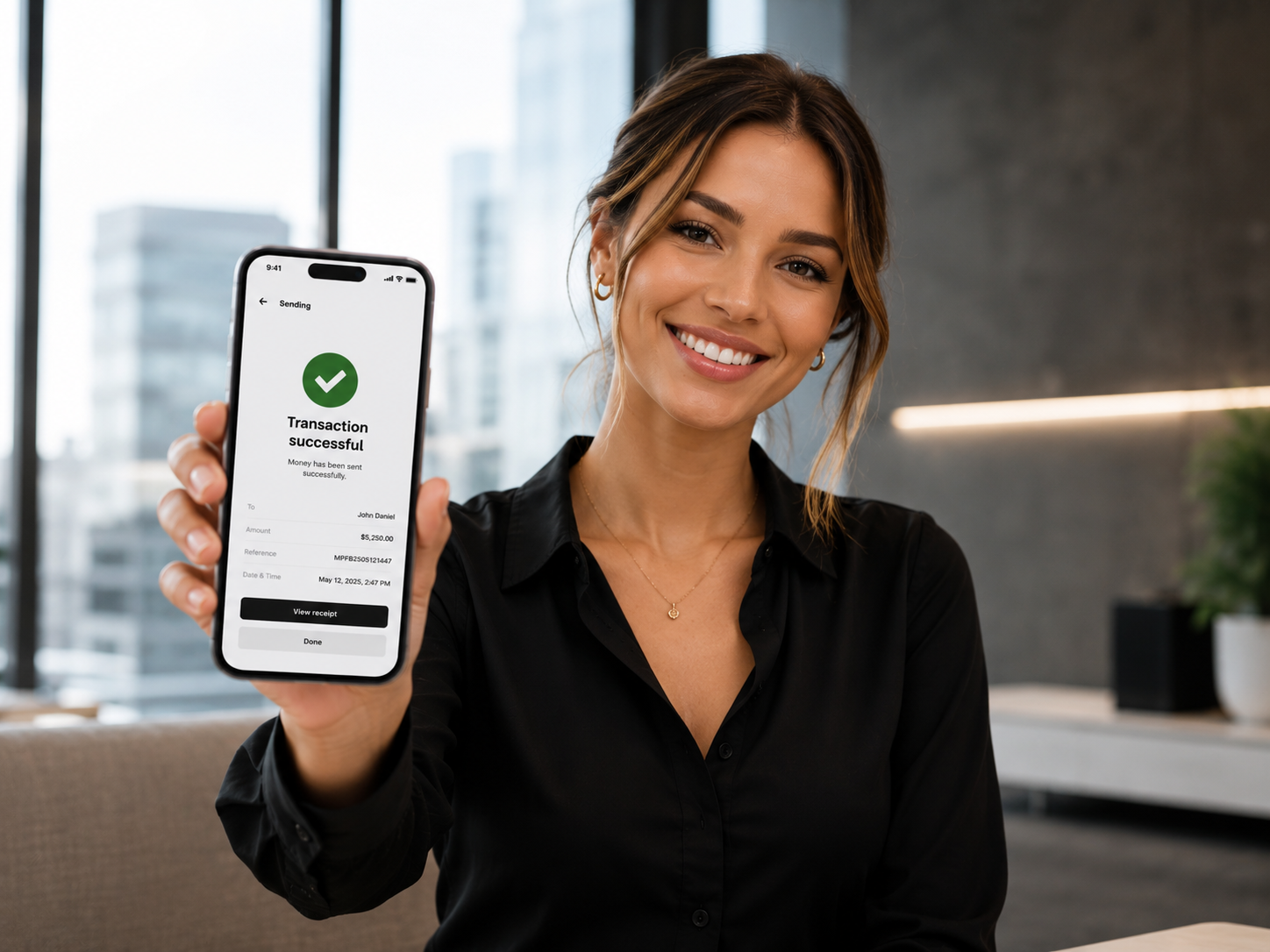 MetroPalm banking app on a smartphone